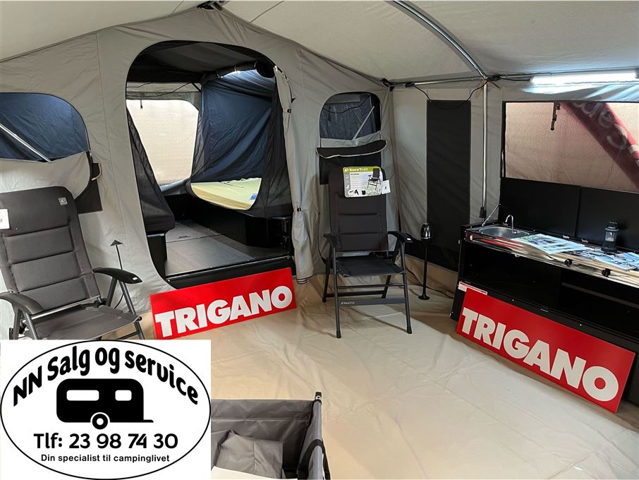 Trigano Galleon MED ANNEKS, SOLSEJL OG FRONTBOKS SIDSTE I DK, I GRÅ FARVER